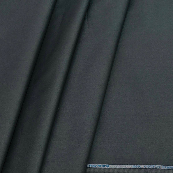 Shirt Fabric Raymond 70s Giza Cotton Plain Colour Charcoal Grey