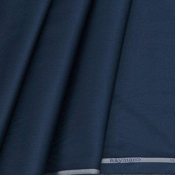 Shirt Fabric Raymond 70s Giza Cotton Plain Colour Dark Sapphire Blue