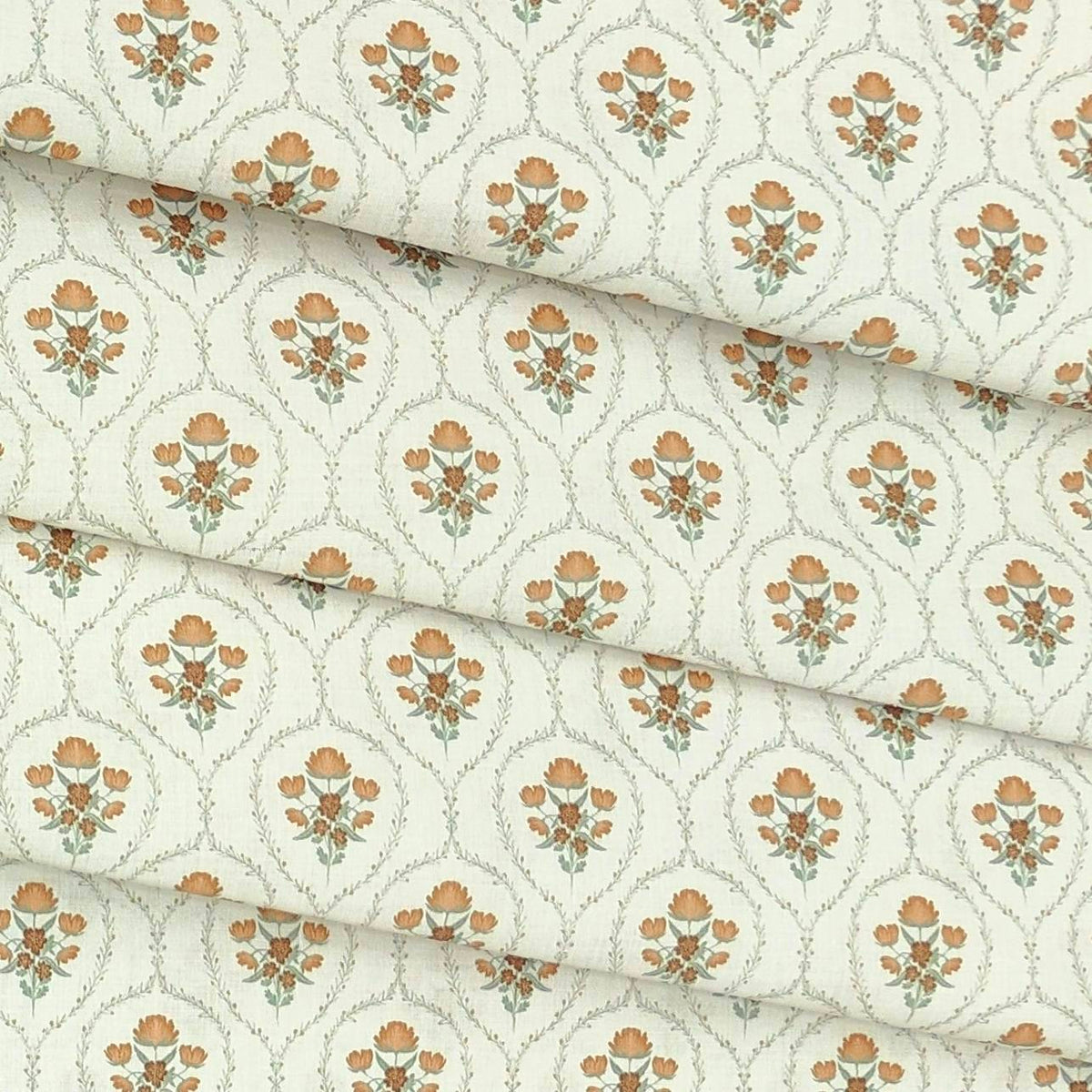 Shirt n Kurta Fabric Stiff Pure Cotton Premium Digital Printed Colour Floral White