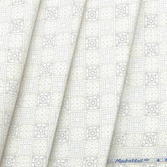 Shirt n Kurta Fabric Stiff Pure Cotton Premium Digital Printed Colour Pearl White