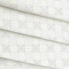 Shirt n Kurta Fabric Stiff Pure Cotton Premium Digital Printed Colour Pearl White