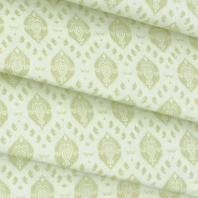 Shirt n Kurta Fabric Stiff Pure Cotton Premium Digital Printed Colour Pale Olive Green