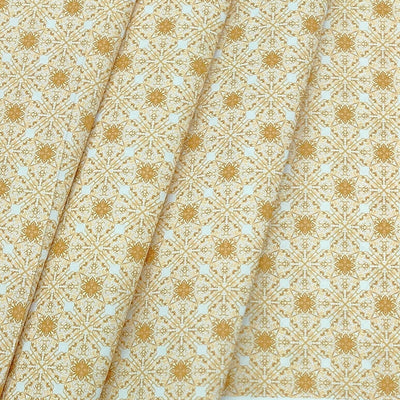 Shirt n Kurta Fabric Stiff Pure Cotton Premium Digital Printed Colour Egg Nog Yellow