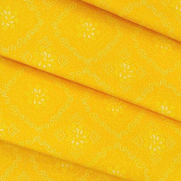 Shirt n Kurta Fabric Stiff Pure Cotton Premium Digital Printed Colour Golden