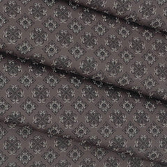 Shirt Fabric ManTire Giza Cotton Printed Colour Umber Brown