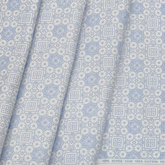 Shirt Fabric ManTire Giza Cotton Printed Colour Nankeeng  Blue