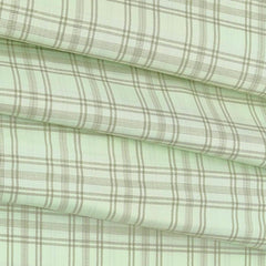 Shirt Fabric Raymond 100% Cotton Check Colour Nyanza Green