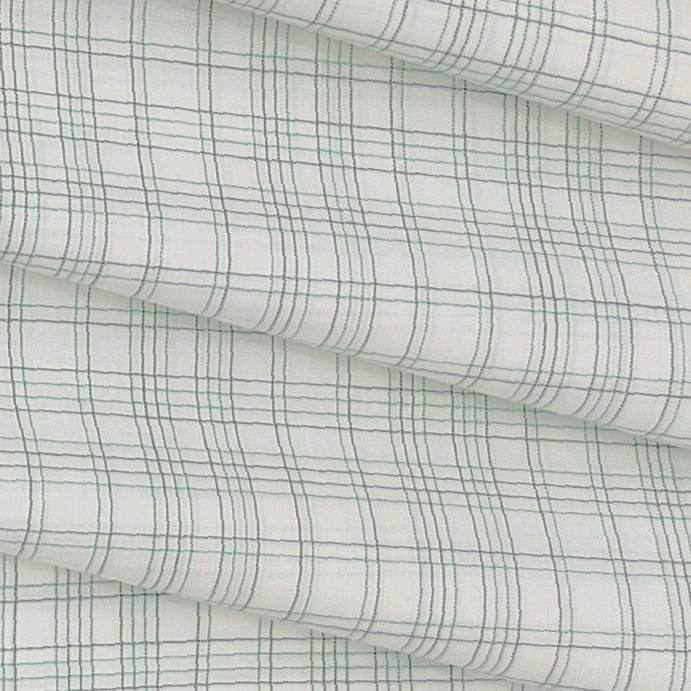 Shirt Fabric Raymond 100% Cotton Mix check Colour Light Green