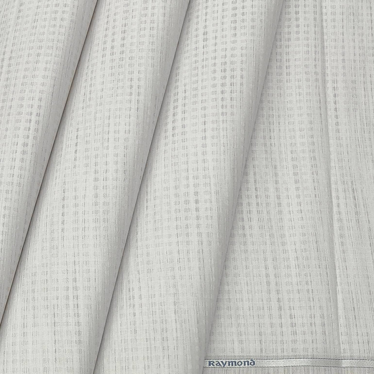 Shirt Fabric Raymond Blended Broad Dobby Colour Off White Brown
