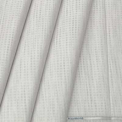 Shirt Fabric Raymond Blended Broad Dobby Colour Off White Brown
