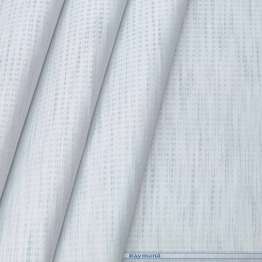 Shirt Fabric Raymond Blended Broad Dobby Colour Unicorn Silver