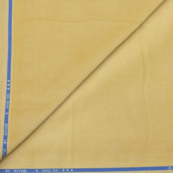 Corduroy Arvind Pure Cotton stretchable Trouser Fabric Colour Light French Beige