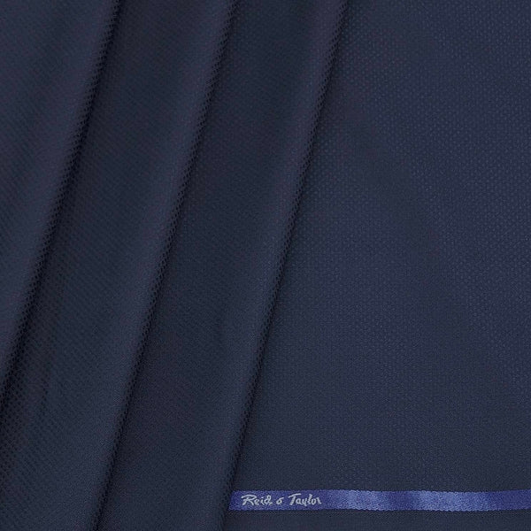 Trouser Fabric Reid & Taylor PV Self Dotted Colour Dark Blue