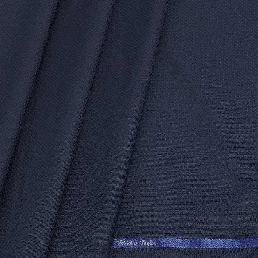 Trouser Fabric Reid & Taylor PV Self Dotted Colour Dark Blue