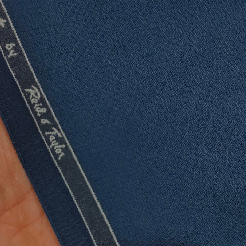 Trouser Fabric Reid & Taylor PV Self Dotted Colour Peacock Blue