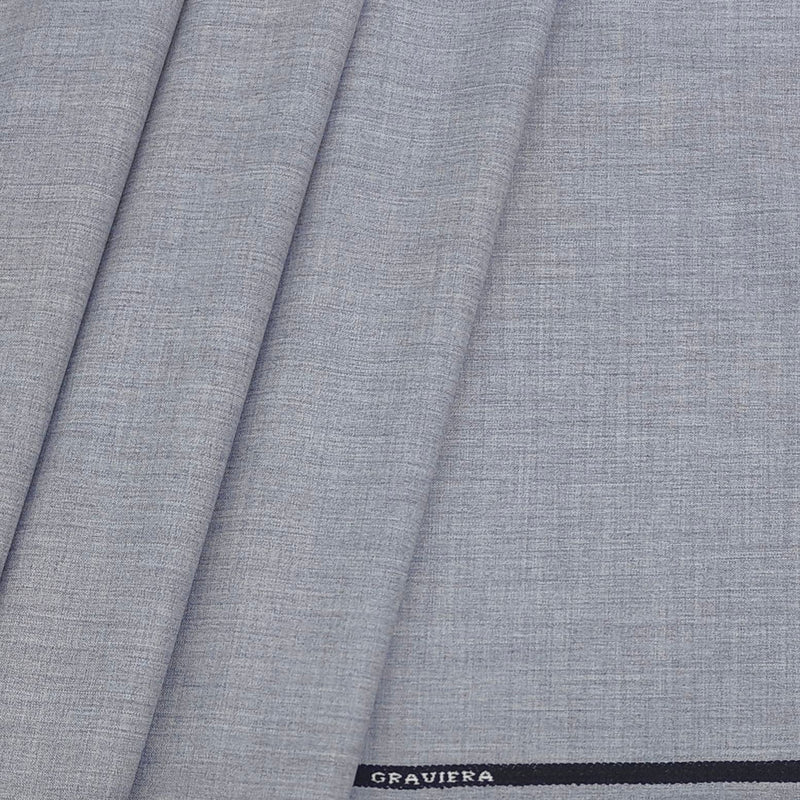 Trouser Fabric Graviera 4Way Lycra Premium Plain Colour Off White