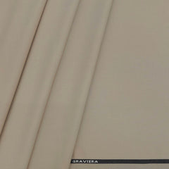 Trouser Fabric Graviera 4Way Lycra Premium Plain Colour Sand Brown