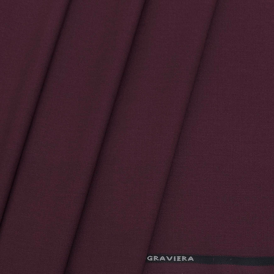 Trouser Fabric Graviera 4Way Lycra Premium Plain Color Maroon Wine