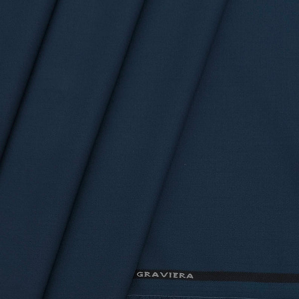 Trouser Fabric Graviera 4Way Lycra Premium Plain Color Midnight Blue