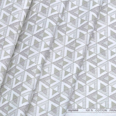 Shirt Fabric Raymond 100% Cotton Printed Colour Off White