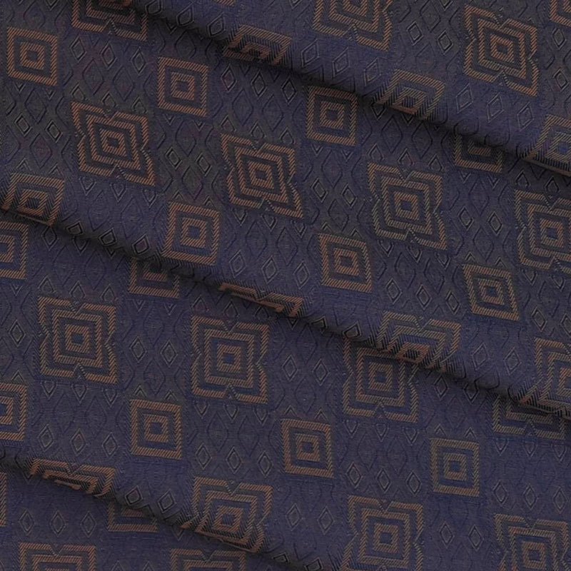 Raymond Premium Giza Cotton Jacquard Shirt Fabric Colour Denim Blue