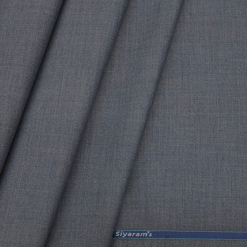 Trouser Fabric Siyaram PV Mix Check Colour Glaucous Blue