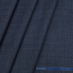 Trouser Fabric Siyaram PV Thick Check Colour Heal Blue