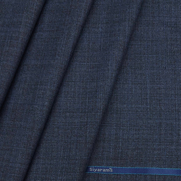 Trouser Fabric Siyaram PV Thick Check Colour Heal Blue