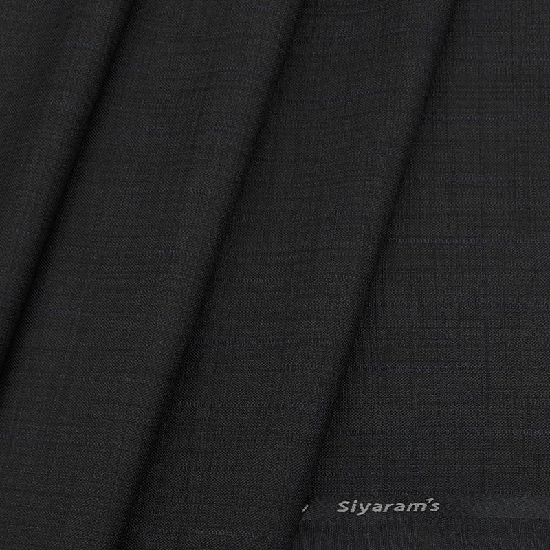 Trouser Fabric Siyaram PV Check Colour Light Smoky Black
