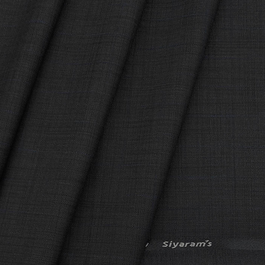 Trouser Fabric Siyaram PV Check Colour Light Smoky Black