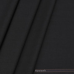Trouser Fabric Siyaram PV Mix Check Colour Charcoal Grey