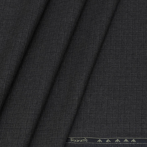 Trouser Fabric Siyaram PV Mix Check Colour Saddle Brown