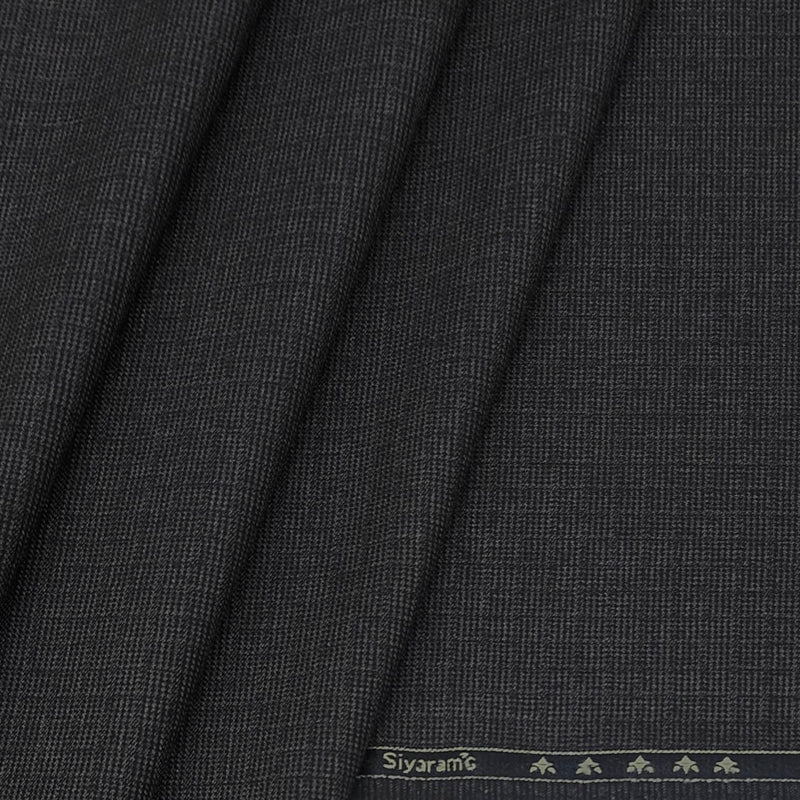 Trouser Fabric Siyaram PV Mix Check Colour Saddle Brown