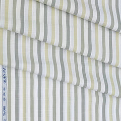Shirt Fabric Arvind Giza Cotton  Lining  Colour Beige Green n yellow