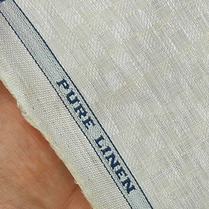 Shirt Fabric Raymond Pure Linen Dobby Colour Cream
