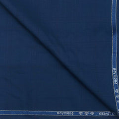 Trouser Fabric Raymond PV Check Colour Prussian Blue
