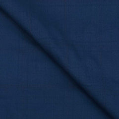 Trouser Fabric Raymond PV Check Colour Prussian Blue