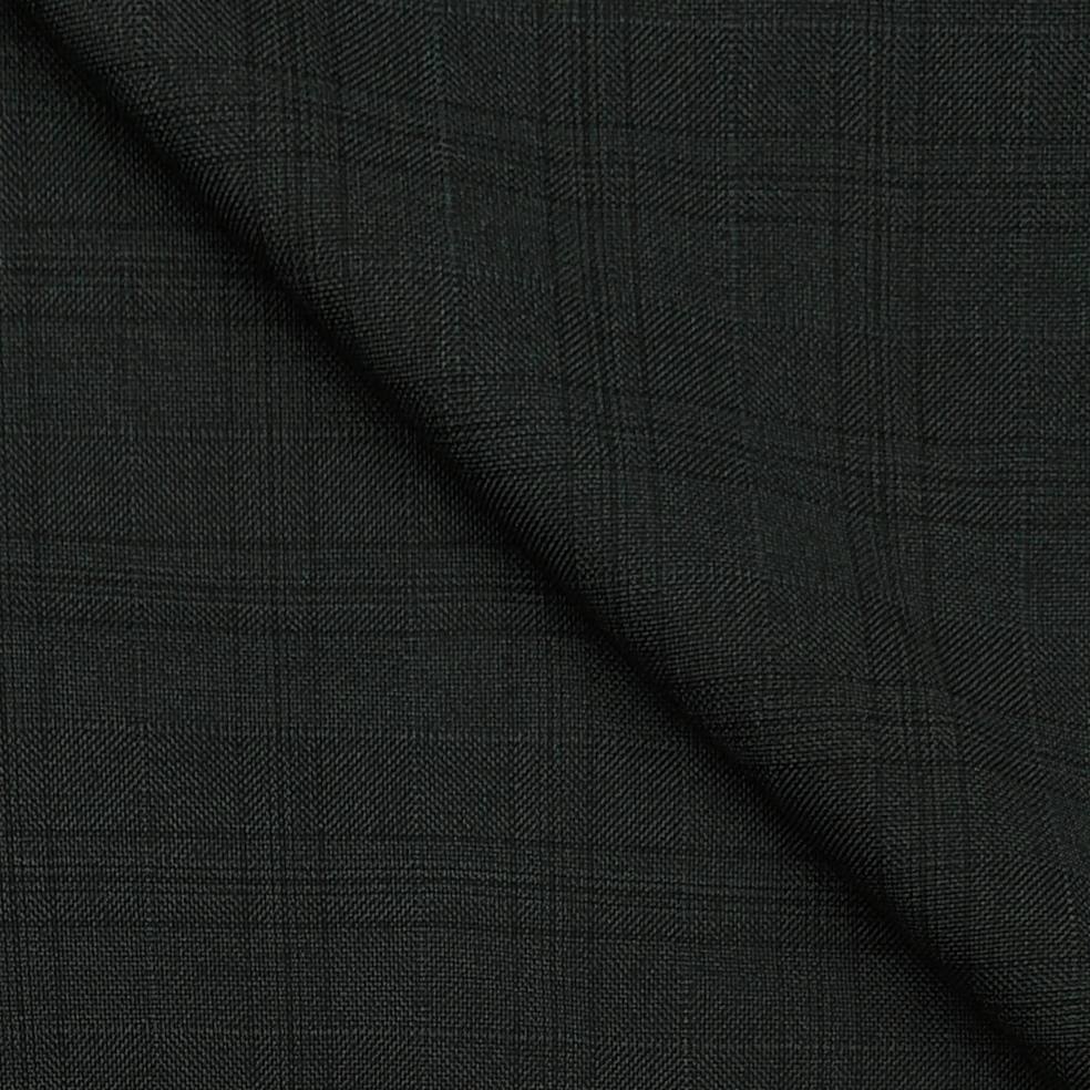 Trouser Fabric Raymond Check Colour Ever Green Fog