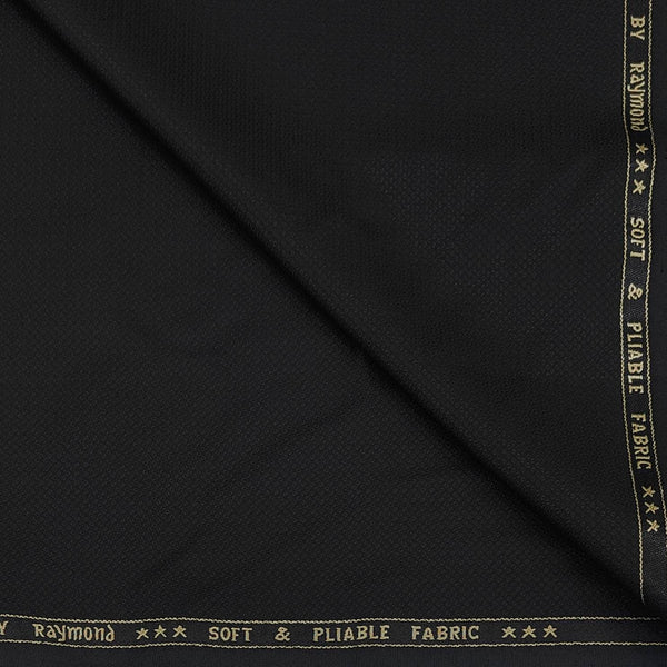 Trouser Fabric Raymond Textured Colour Black