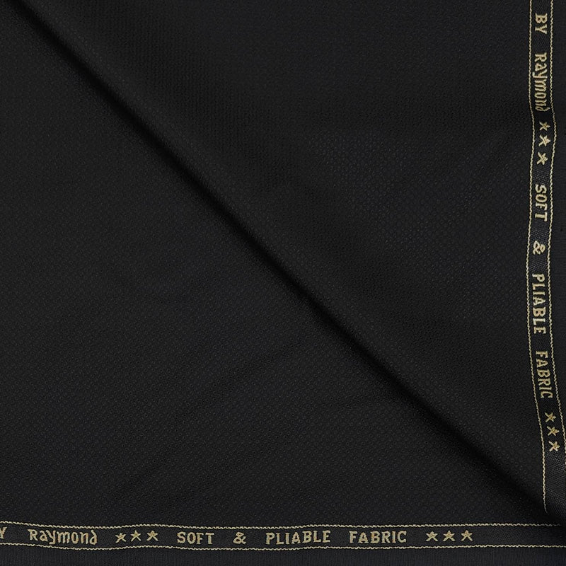 Trouser Fabric Raymond Textured Colour Black