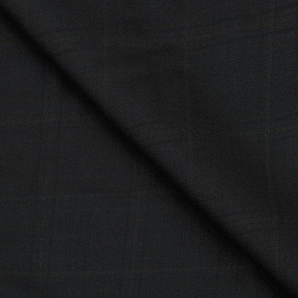 Trouser Fabric Raymond Broad Check Colour Steel Grey