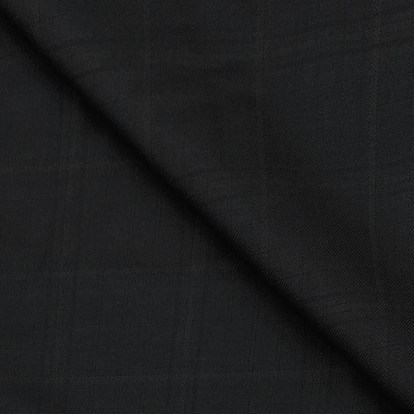Trouser Fabric Raymond Broad Check Colour Steel Grey