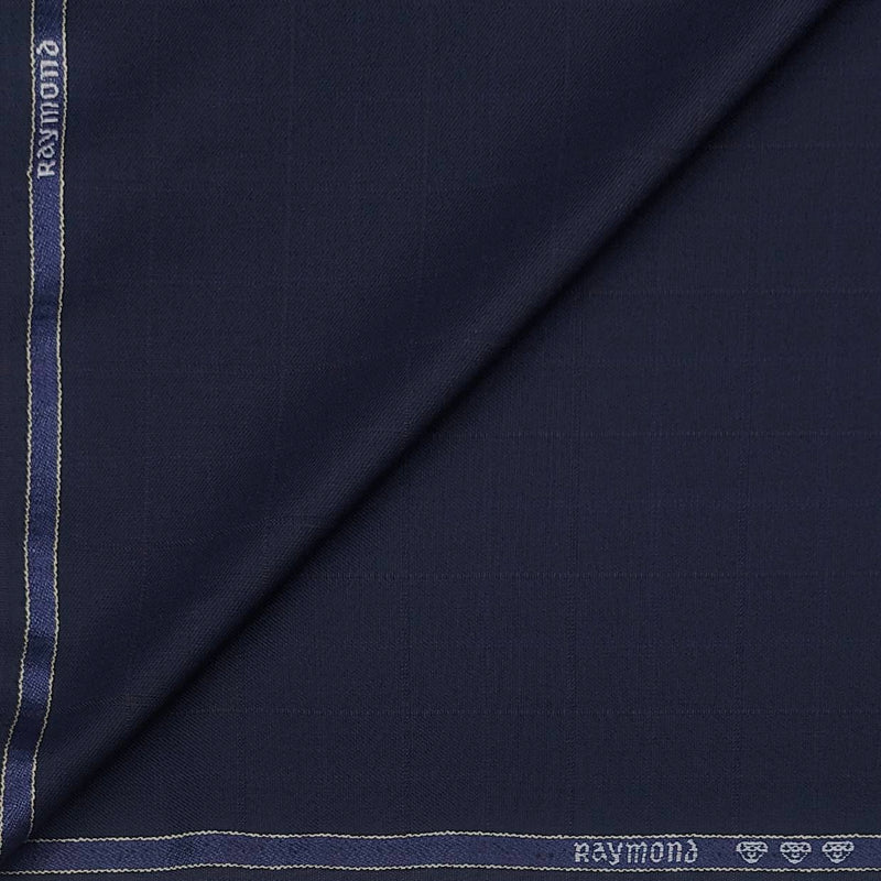 Trouser Fabric Raymond Broad Check Colour Yale Blue