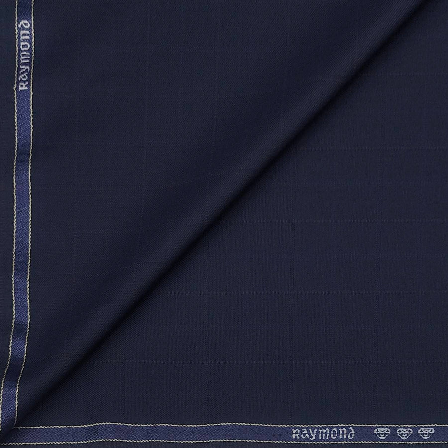 Trouser Fabric Raymond Broad Check Colour Yale Blue
