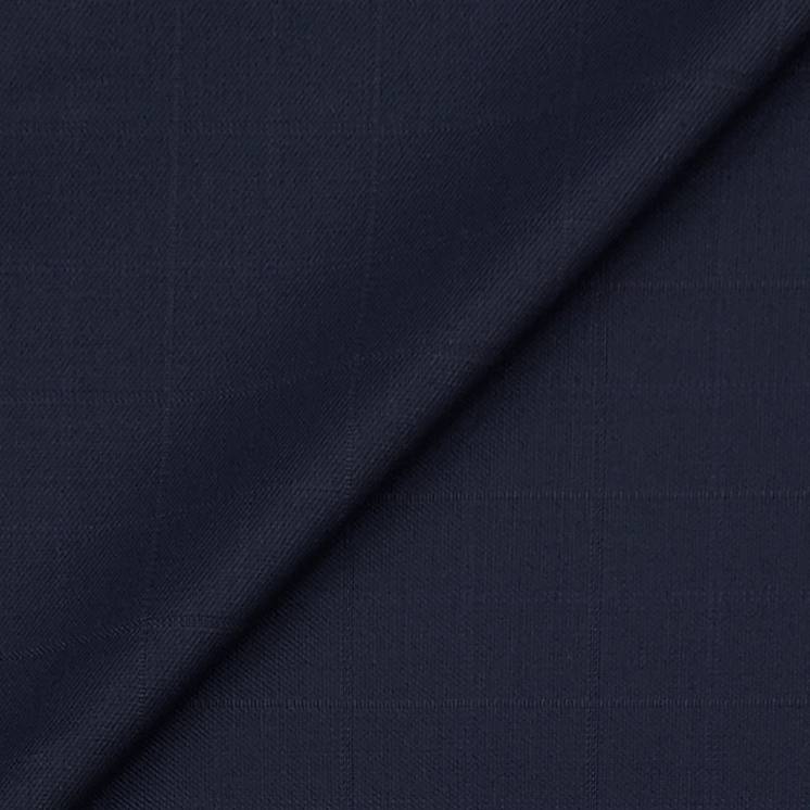 Trouser Fabric Raymond Broad Check Colour Yale Blue