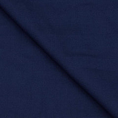 Trouser Fabric Raymond Dull Check Colour Jungle Blue