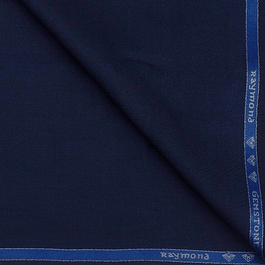 Trouser Fabric Raymond Slub Colour Hunt Blue