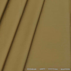 Trouser Fabric Donear Pure Cotton Plain Colour Peanut Brown