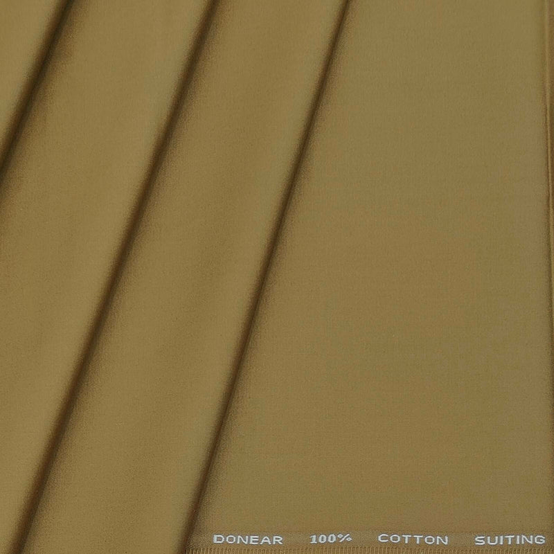 Trouser Fabric Donear Pure Cotton Plain Colour Peanut Brown