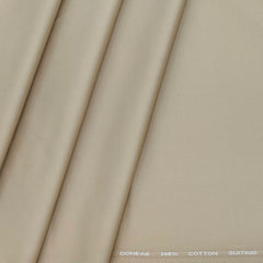 Trouser Fabric Donear Pure Cotton Plain Colour Sand Brown